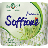 Туалетний папір Soffione Fresh Lemongrass 3 шари, 8 рулонів